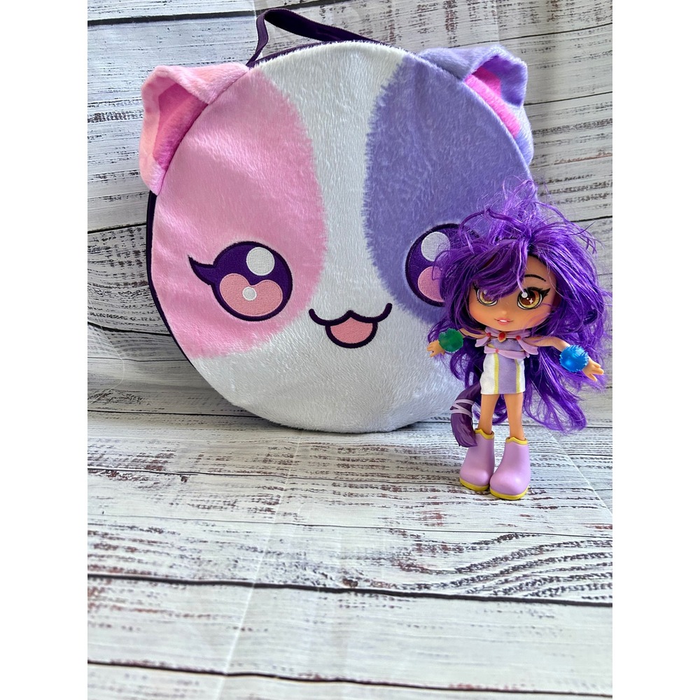 Aphmau MeeMeows Fashion Doll Purple Hair Cat Plush Carrying Case Set